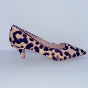 Joie Karmen Haircalf Kitten Heel Pointed Toe Pump Heel 2" Size 6